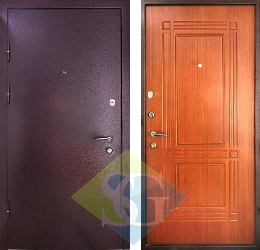 Дверь порошковое напыление с лаком и МДФ шпон (16 мм) 01 Дверь порошковое напыление с лаком и МДФ шпон (16 мм) 01