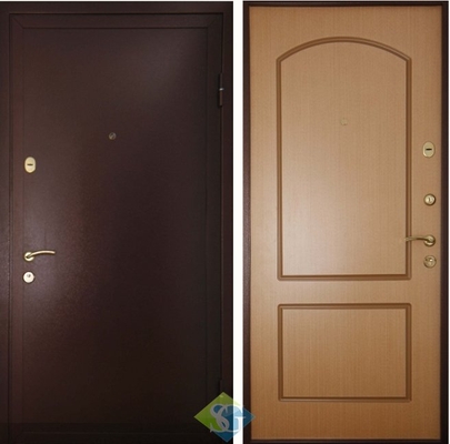 Дверь порошковое напыление (бронеконверт) и МДФ шпон (10 мм) Дверь порошковое напыление (бронеконверт) и МДФ шпон (10 мм)