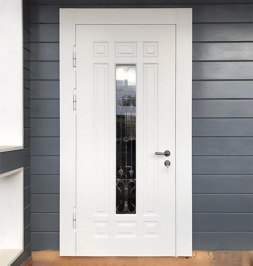 Белая уличная дверь Белая уличная дверь