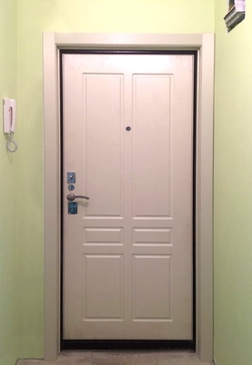 Белая стальная дверь