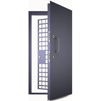 Дверь порошок с решеткой Дверь порошок с решеткой