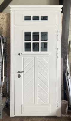 Дверь с фрамугой и стеклом