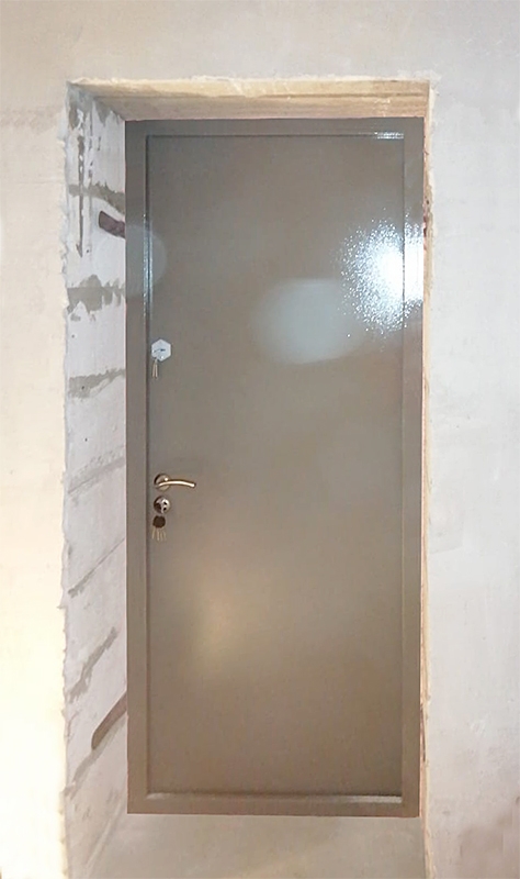 Дверь с порошковой отделкой, внутренняя сторона (г. Истра) Дверь с порошковой отделкой, внутренняя сторона (г. Истра)