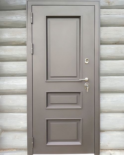 Синяя дверь с металлобагетом Синяя дверь с металлобагетом