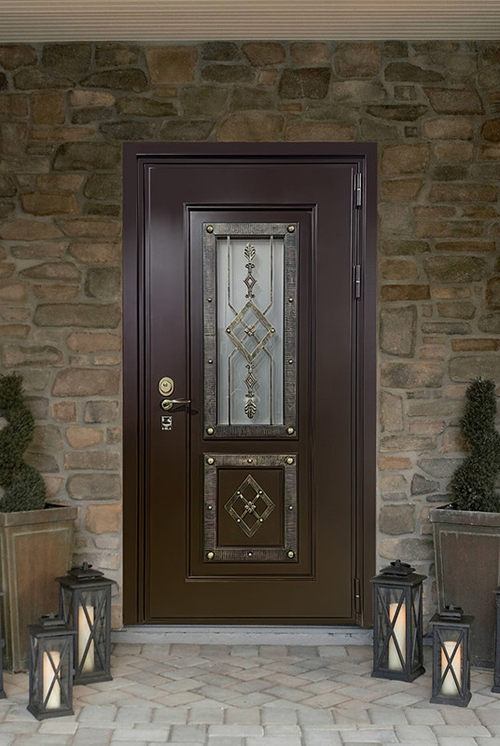 Порошковая дверь с коваными деталями Порошковая дверь с коваными деталями