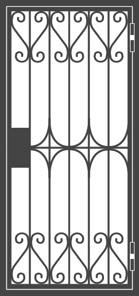 Металлическая решетчатая дверь 06 Металлическая решетчатая дверь 06