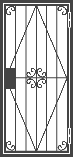 Металлическая решетчатая дверь 09 Металлическая решетчатая дверь 09