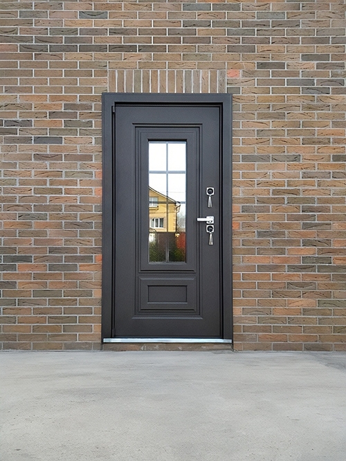 Стальная дверь со стеклом Стальная дверь со стеклом