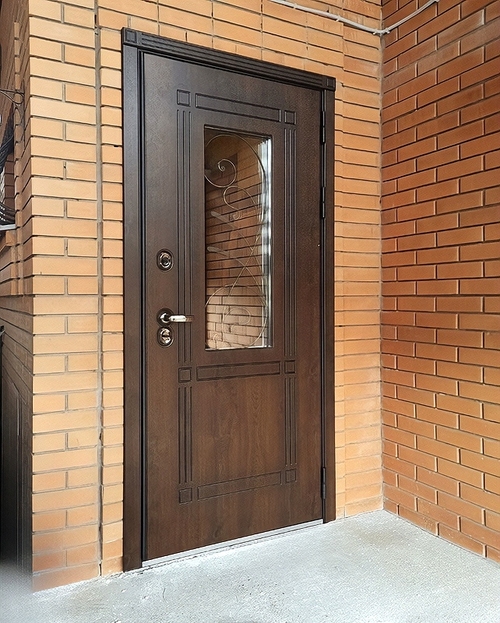 Уличная дверь с ковкой Уличная дверь с ковкой