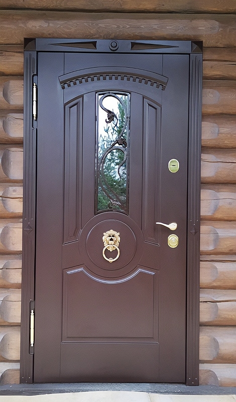 Утепленная дверь со стеклом Утепленная дверь со стеклом